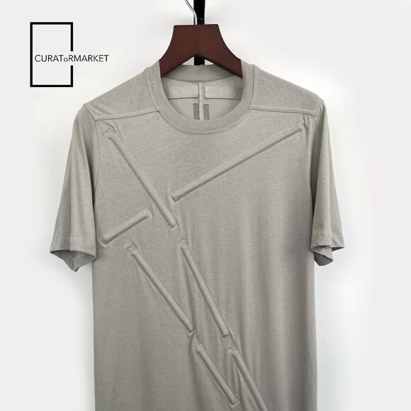 Rick Owens: Runway Aluminum Loose Rod Oyster Level T Shirt SS19 Babel - Picture 1 of 16